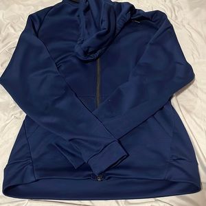 A Nike full zip dark blue hoodie, size M